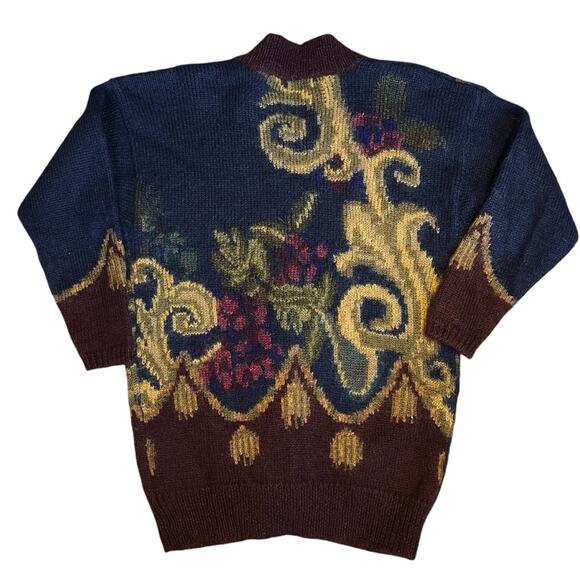 Ellen Tracy Women’s Sz S VTG Navy Mohair Cardigan Sweater 90s Oversized Knit - Picture 6 of 10